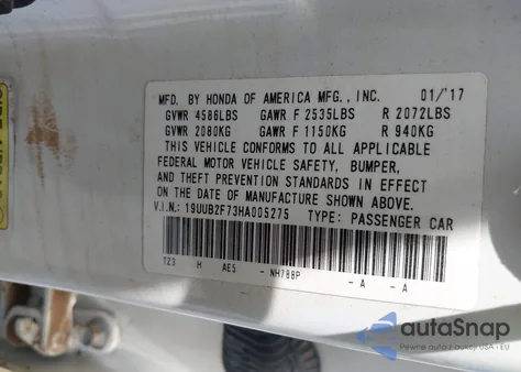 2017 Acura Tlx Advance z USA, uszkodzony, nr VIN 19UUB2F73HA005275